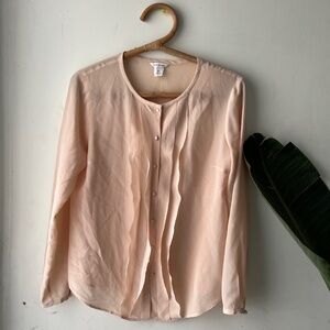 Club Monaco Silk Long Sleeve Blouse - Size Small